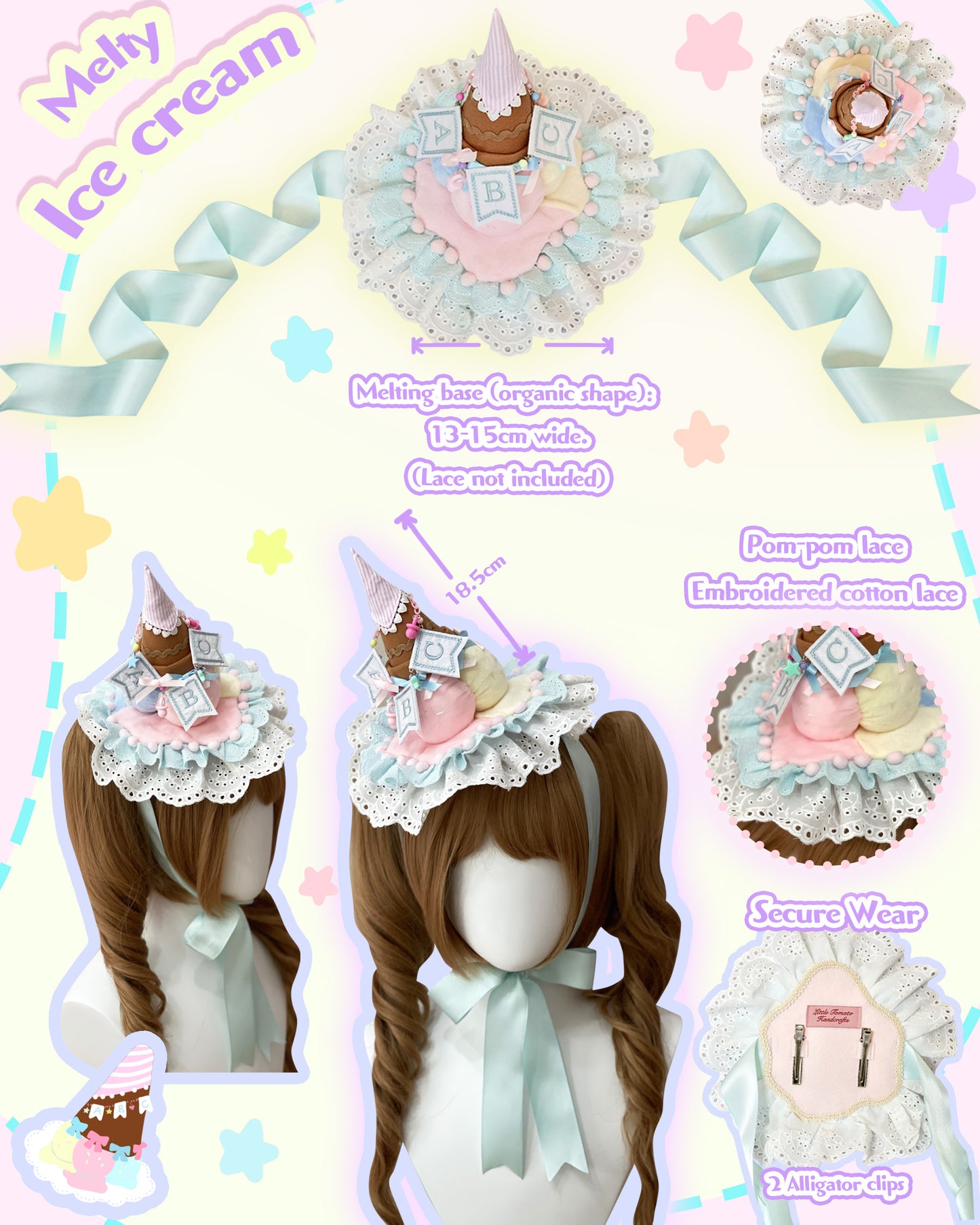 Melty Ice cream Lolita headdress