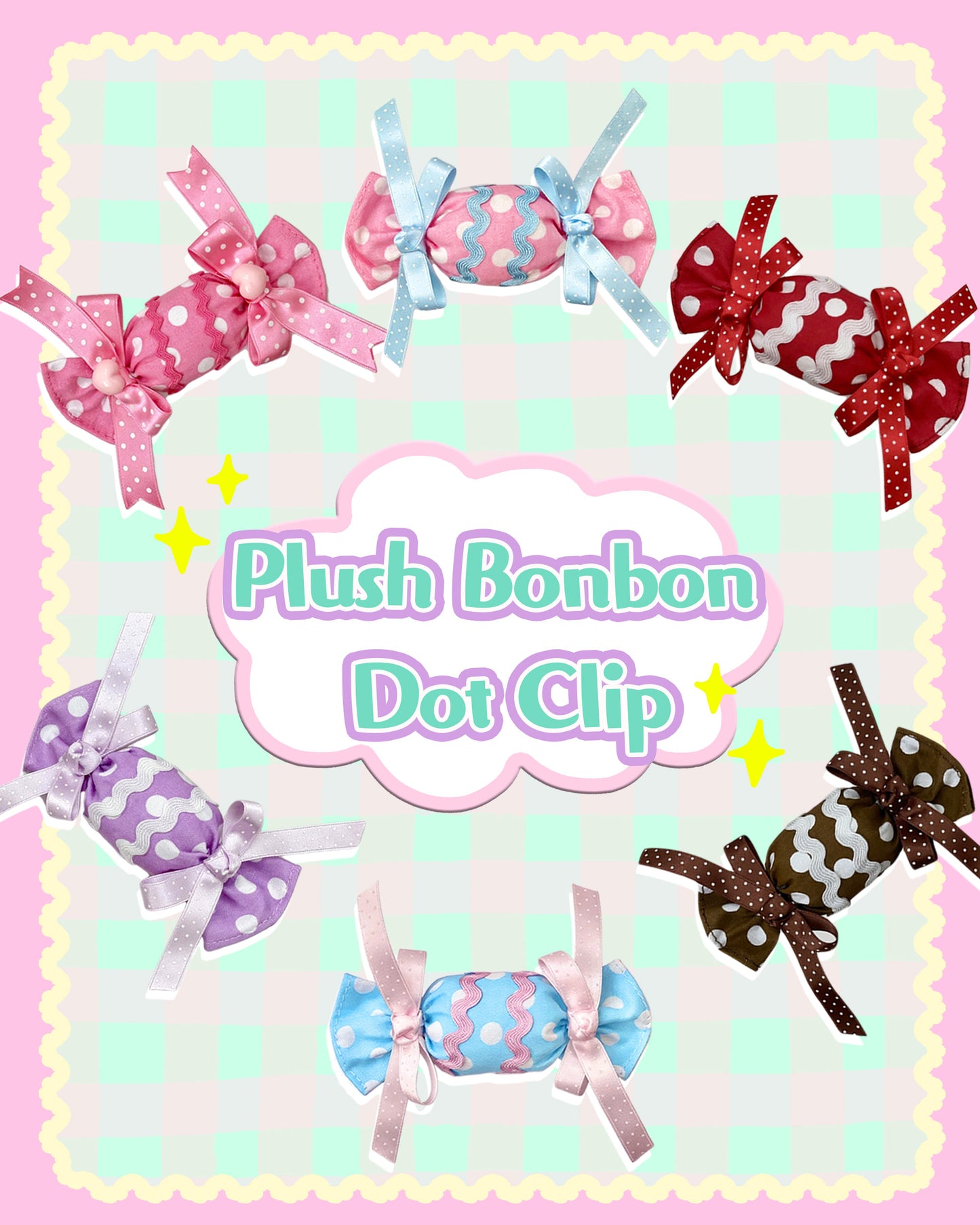 Plush Bonbon Dot Clip