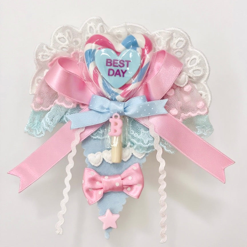 2-Way Sweetheart Piping Bag Hair Clip and Brooch
