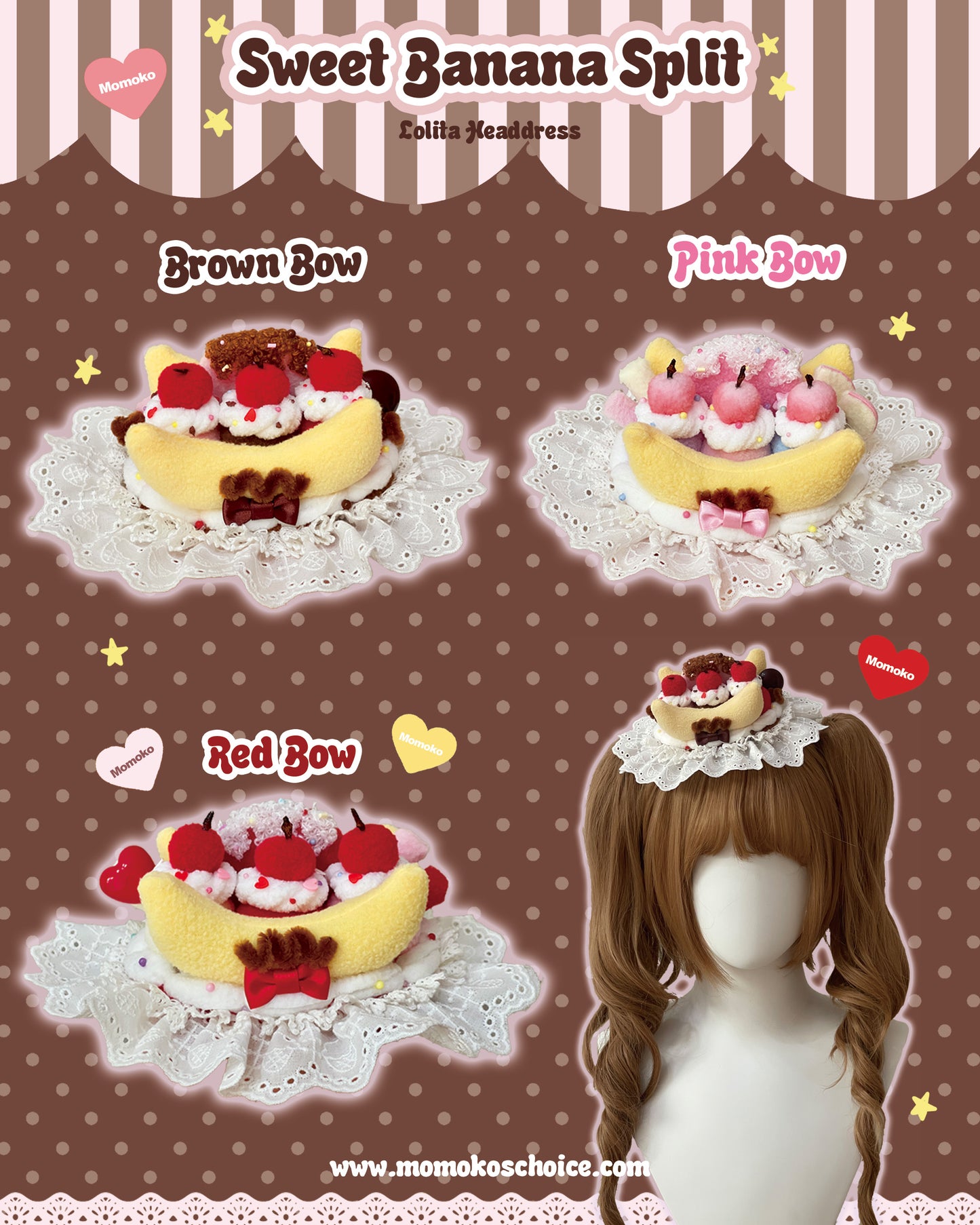 Sweet Banana Split Lolita headdress