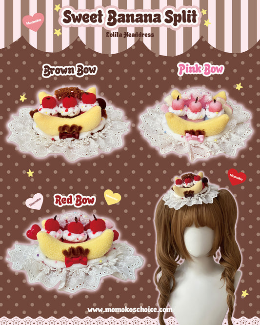 Sweet Banana Split Lolita headdress