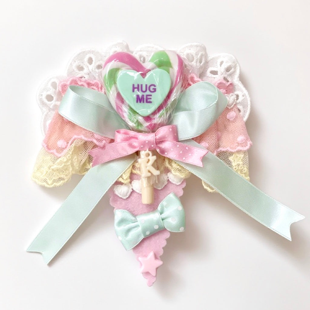 2-Way Sweetheart Piping Bag Hair Clip and Brooch